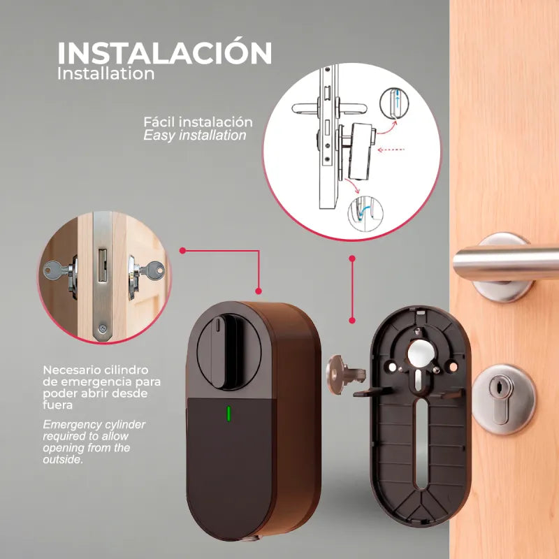 Cerradura Inteligente Argos Girallaves BTV Negro Huella Dactilar App WiFi Puerta Blindada Antiokupa - imagen 5