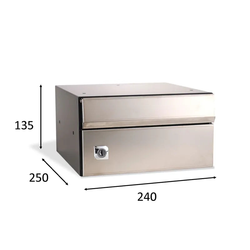 BUZON DUOMO HORIZONTAL 240X250 ACERO INOXIDABLE SATINADO - vista detalle
