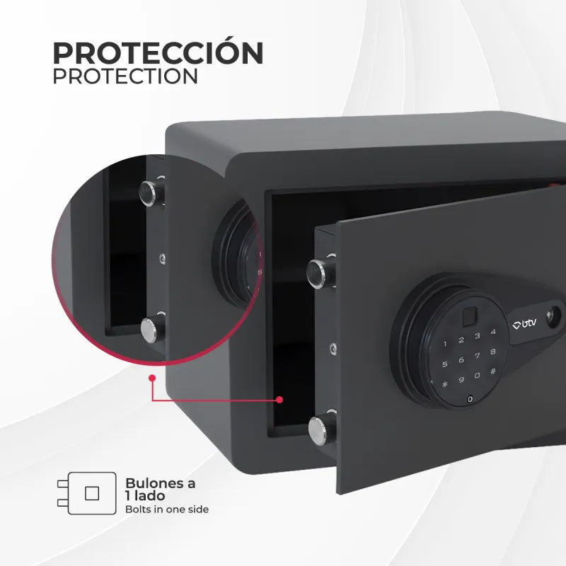 CAJA FUERTE OMEGA ANTRACITA - vista lateral