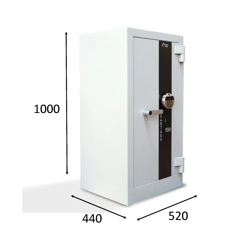 CAJA FUERTE CARTAGO 100 ELECTRÓNICA - vista lateral