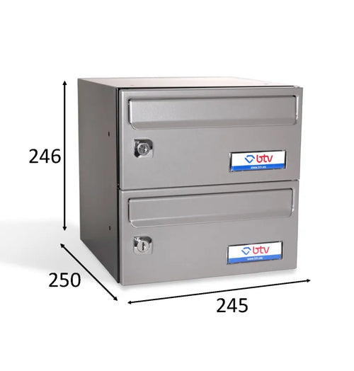 BUZON BARAJAS DOBLE (2 BUZONES) 245x250 GRIS - vista detalle