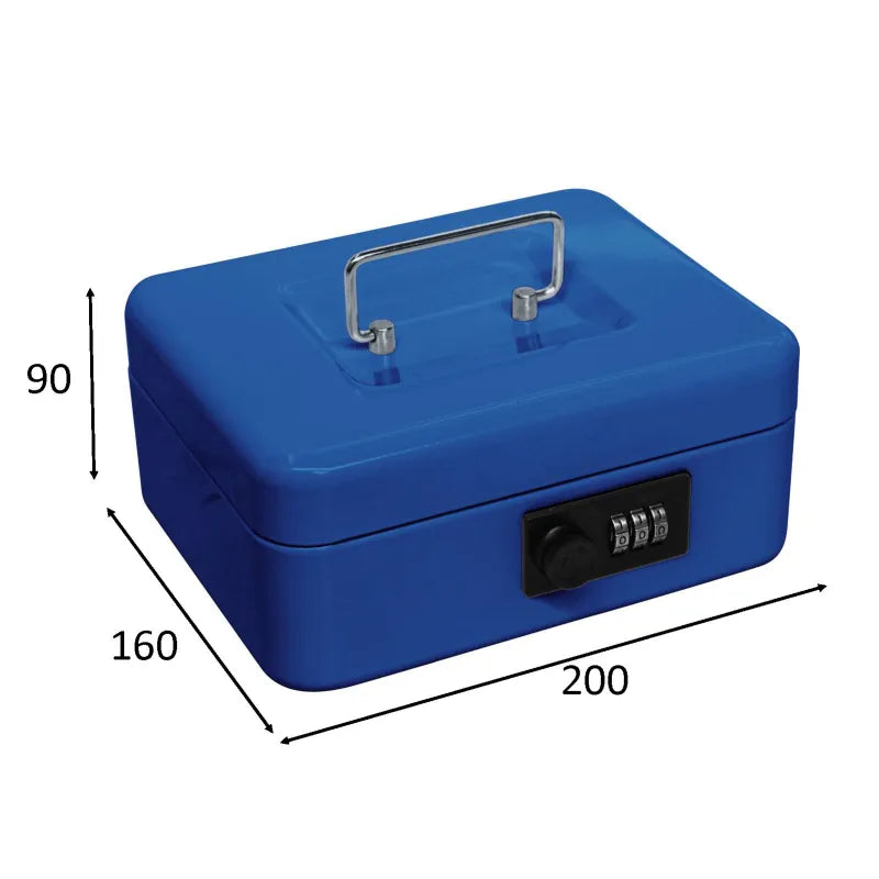 CAJA DE CAUDALES CON COMBINACION PEQUEÑA AZUL - imagen 4