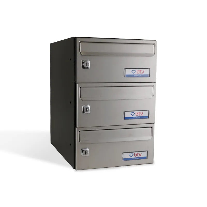 BUZON BARAJAS TRIPLE (3 BUZONES) 245x370 ACERO INOXIDABLE BRILLO - vista principal