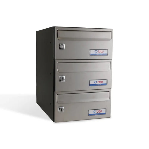 BUZON BARAJAS TRIPLE (3 BUZONES) 245x370 ACERO INOXIDABLE BRILLO - vista principal