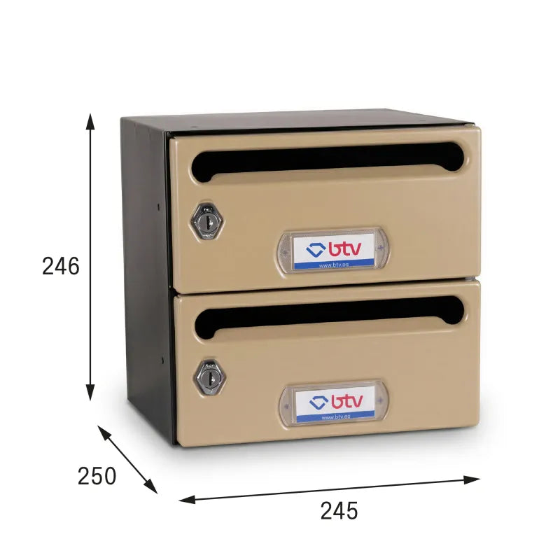 BUZON MERCURIO DOBLE (2 BUZONES) BEIGE - vista detalle