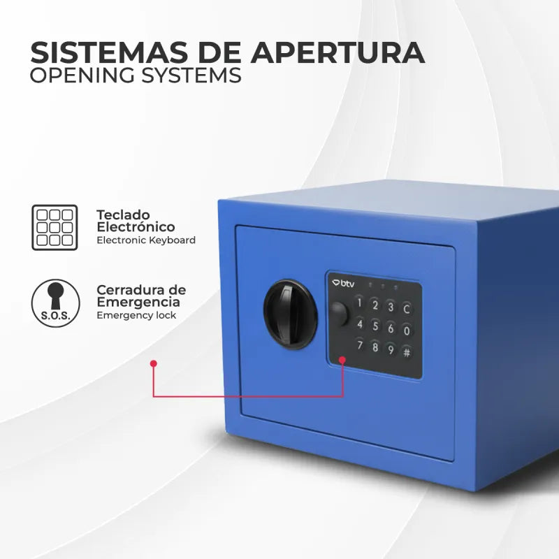CAJA FUERTE ENA AZUL - vista detalle