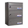 BUZON BARAJAS TRIPLE (3 BUZONES) 245x370 GRIS - vista principal