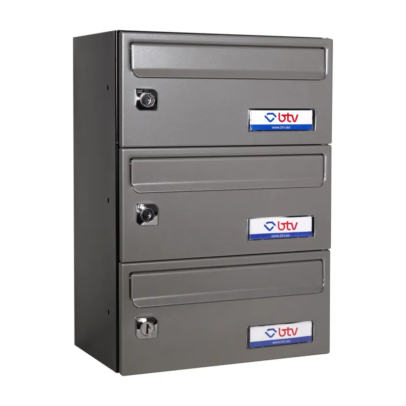 BUZON BARAJAS TRIPLE (3 BUZONES) 245x370 GRIS - vista principal