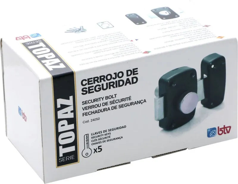 CERROJO TOPAZ NEGRO - imagen 6