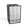 BUZON PRISMA SUPERIOR G3 CUERPO NEGRO PUERTA PLATA - vista principal