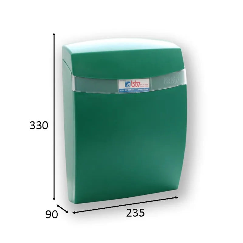 BUZON CORAL ABS VERDE - vista lateral