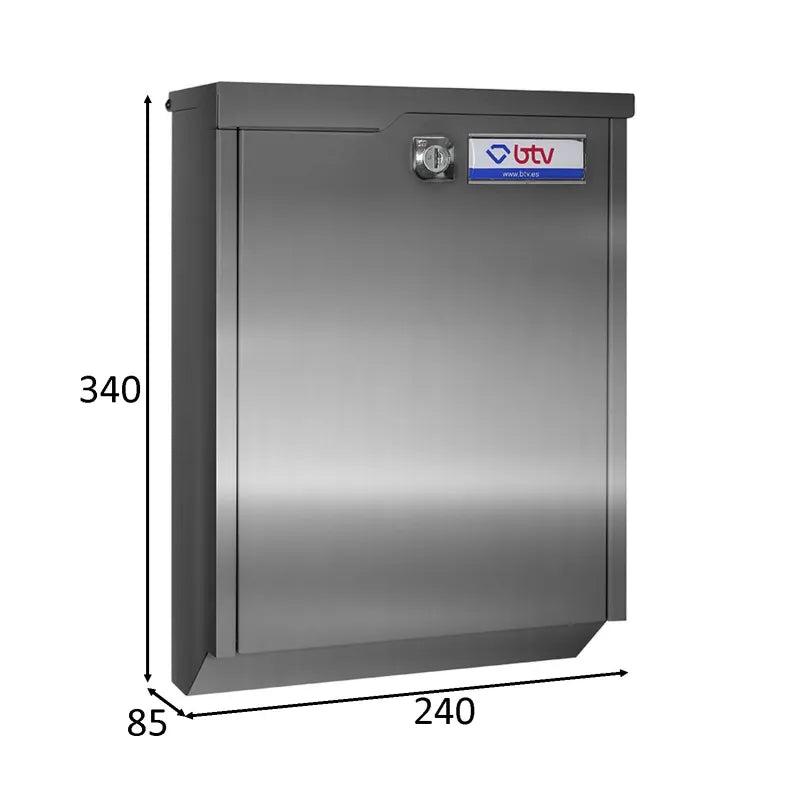 BUZON TENA ACERO INOXIDABLE - vista lateral