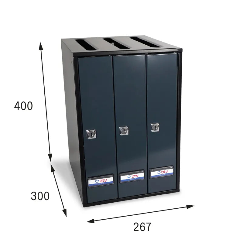 BUZON PRISMA SUPERIOR G3 CUERPO NEGRO PUERTA ANTRACITA - vista detalle