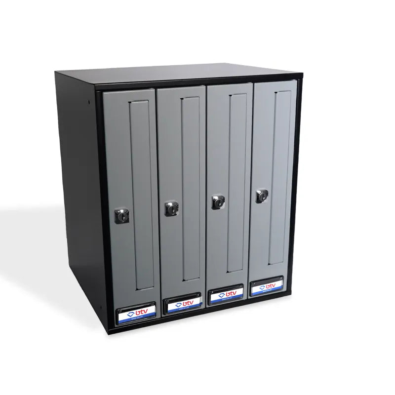 BUZON PRISMA FRONTAL G4 CUERPO NEGRO PUERTA PLATA - vista principal