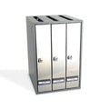 BUZON PRISMA SUPERIOR G3 CUERPO ANTRACITA PUERTA INOX SATINADO - vista principal
