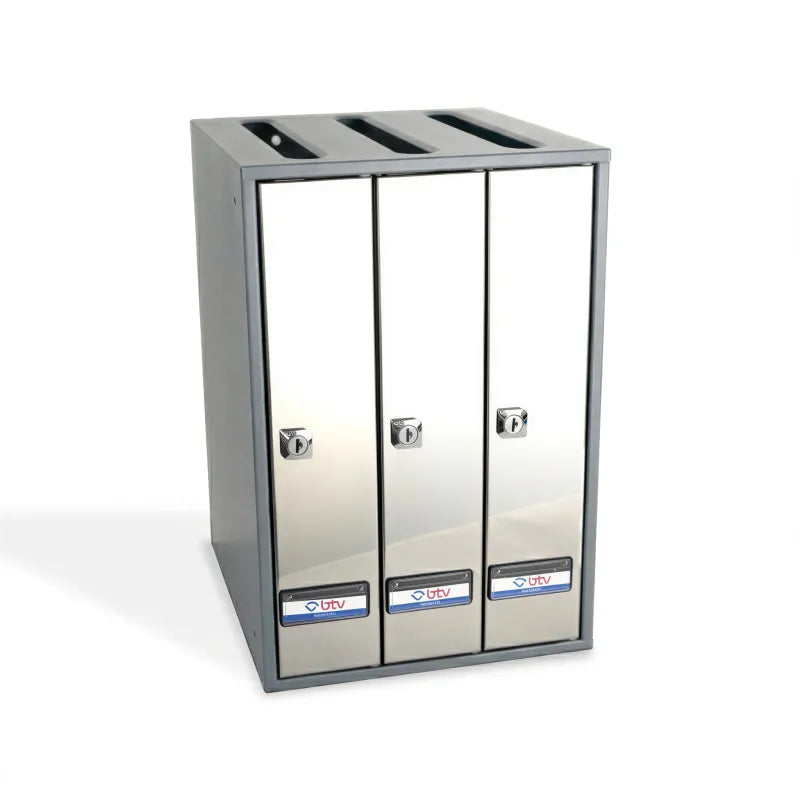 BUZON PRISMA SUPERIOR G3 CUERPO ANTRACITA PUERTA INOX SATINADO - vista principal