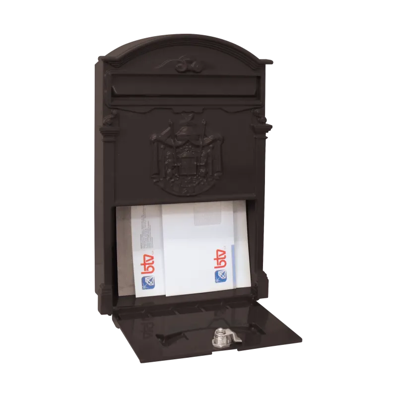BUZÓN IMPERIAL NEGRO PUERTA CIEGA - vista lateral