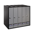 BUZON PRISMA SUPERIOR G5 CUERPO NEGRO PUERTA PLATA - vista principal