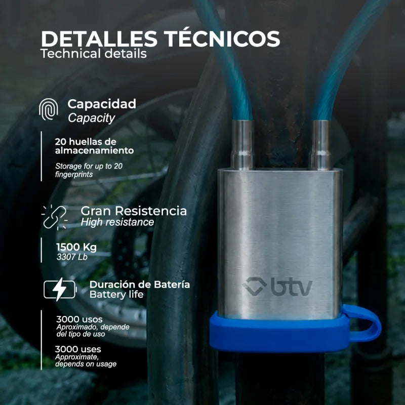 CANDADO THOR 50 CON SIRGA ACERO - imagen 4
