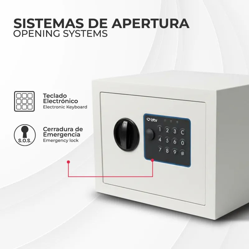 CAJA FUERTE ENA BLANCA - vista lateral