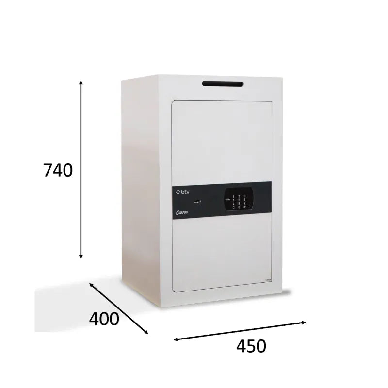 CAJA FUERTE CUARZO 70 ELECTRÓNICA RANURA - vista lateral