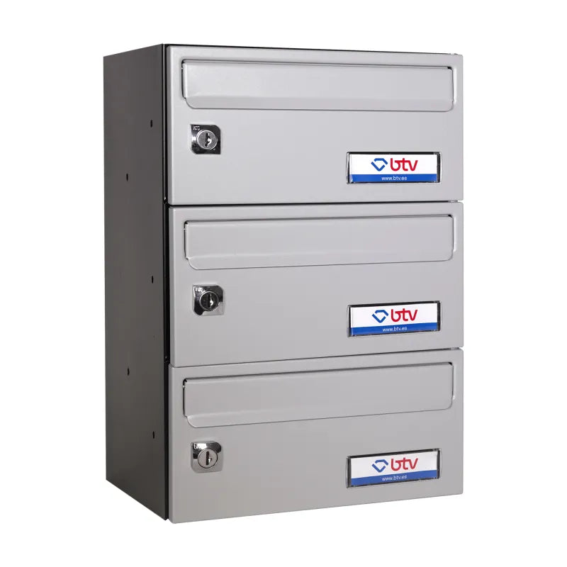 BUZON BARAJAS TRIPLE (3 BUZONES) 245x370 PLATEADO - vista principal