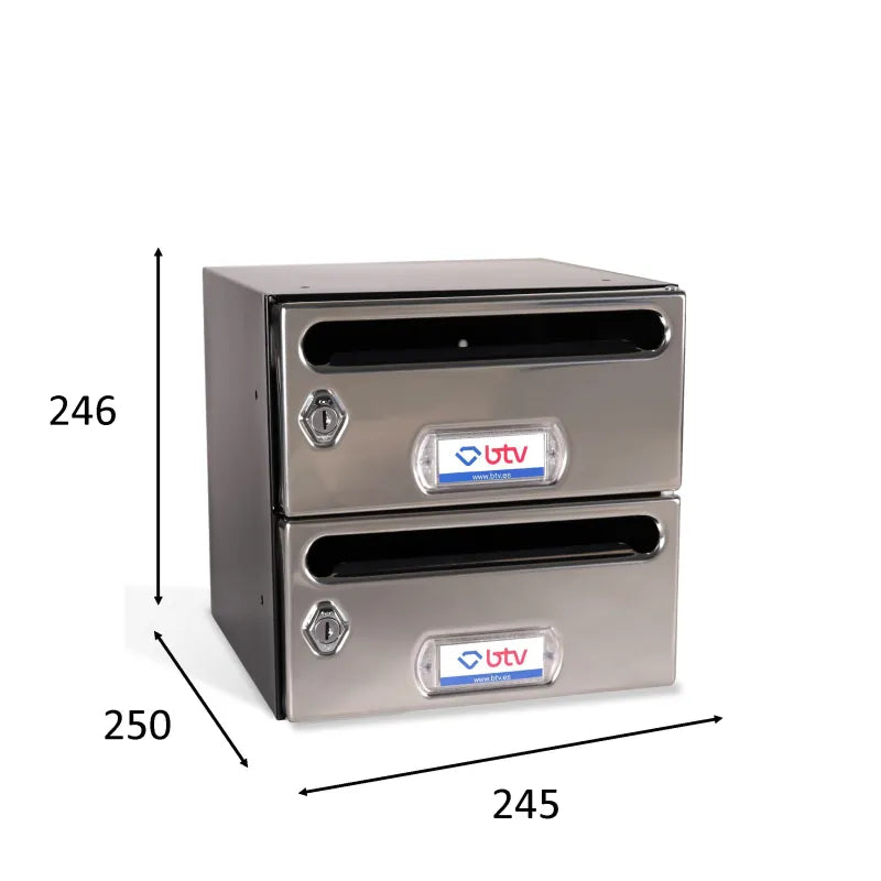 BUZON MERCURIO DOBLE (2 BUZONES) GRIS - vista detalle
