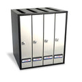 BUZON PRISMA SUPERIOR G4 CUERPO NEGRO PUERTA INOX - vista principal