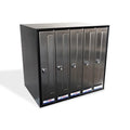 BUZON PRISMA FRONTAL G5 CUERPO NEGRO PUERTA INOXIDABLE BRILLO - vista principal