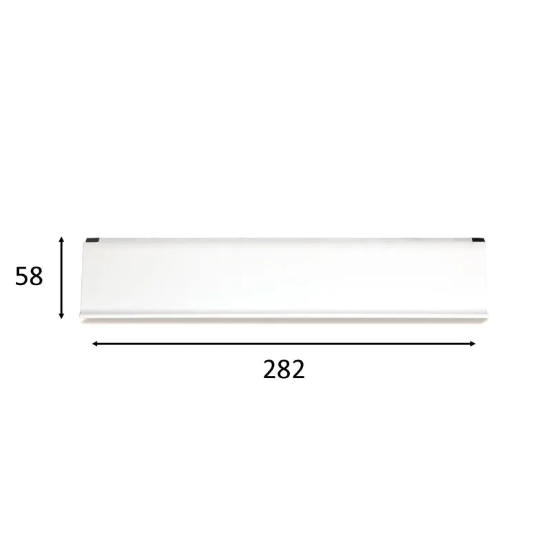 BOCACARTAS DE ALUMINIO BLANCO - vista lateral