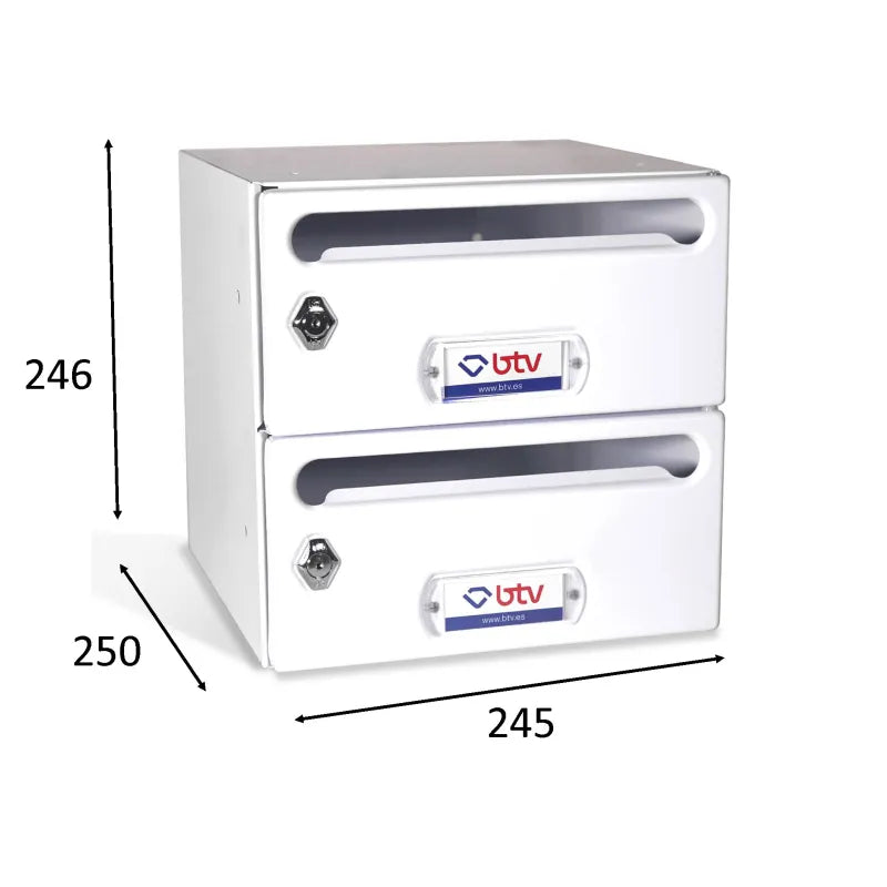 BUZON MERCURIO DOBLE (2 BUZONES) BLANCO - vista detalle