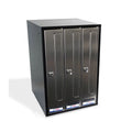BUZON PRISMA FRONTAL G3 CUERPO NEGRO PUERTA INOXIDABLE BRILLO - vista principal