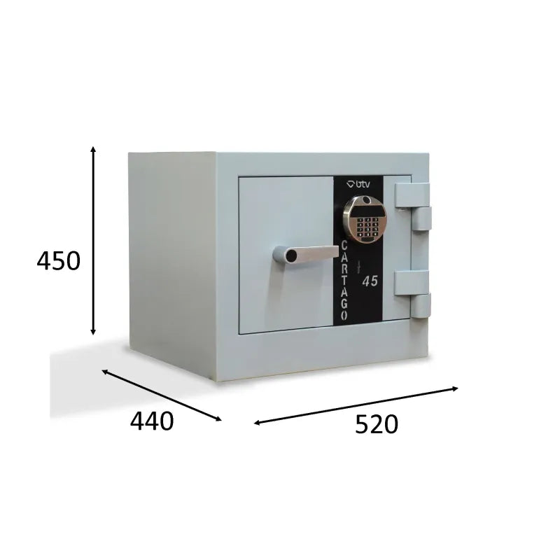 CAJA FUERTE CARTAGO 45 ELECTRÓNICA - vista lateral