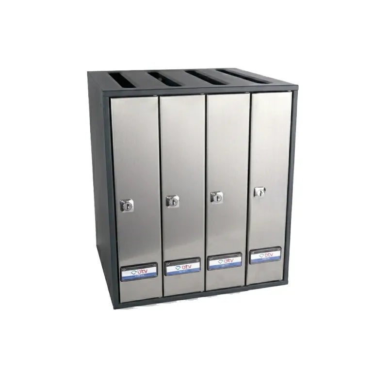 BUZON PRISMA SUPERIOR G4 CUERPO ANTRACITA PUERTA INOX SATINADO - vista principal