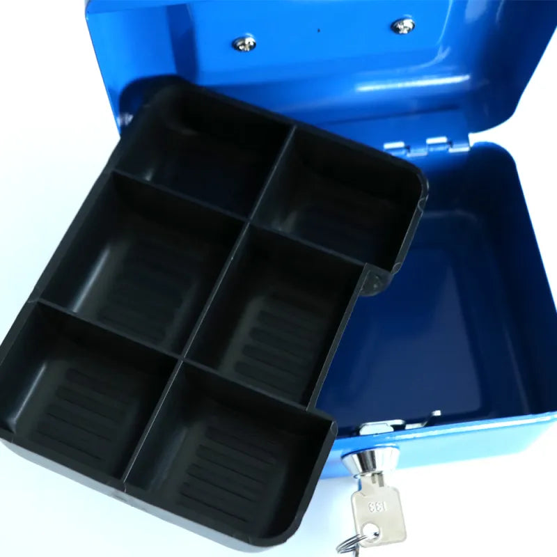 CAJA DE CAUDALES S AZUL - vista lateral