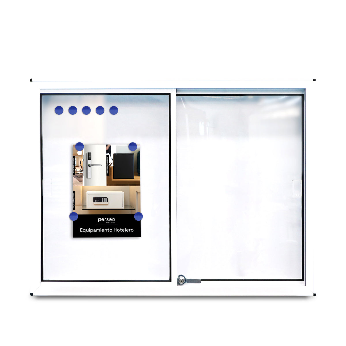 Vitrina Anuncios Exterior Blanco Aluminio 700x920mm Comunidad Portal Informativo - vista principal