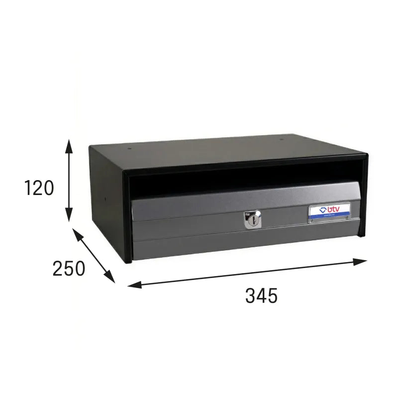 BUZON TROYA 345X250 ANTRACITA - vista detalle