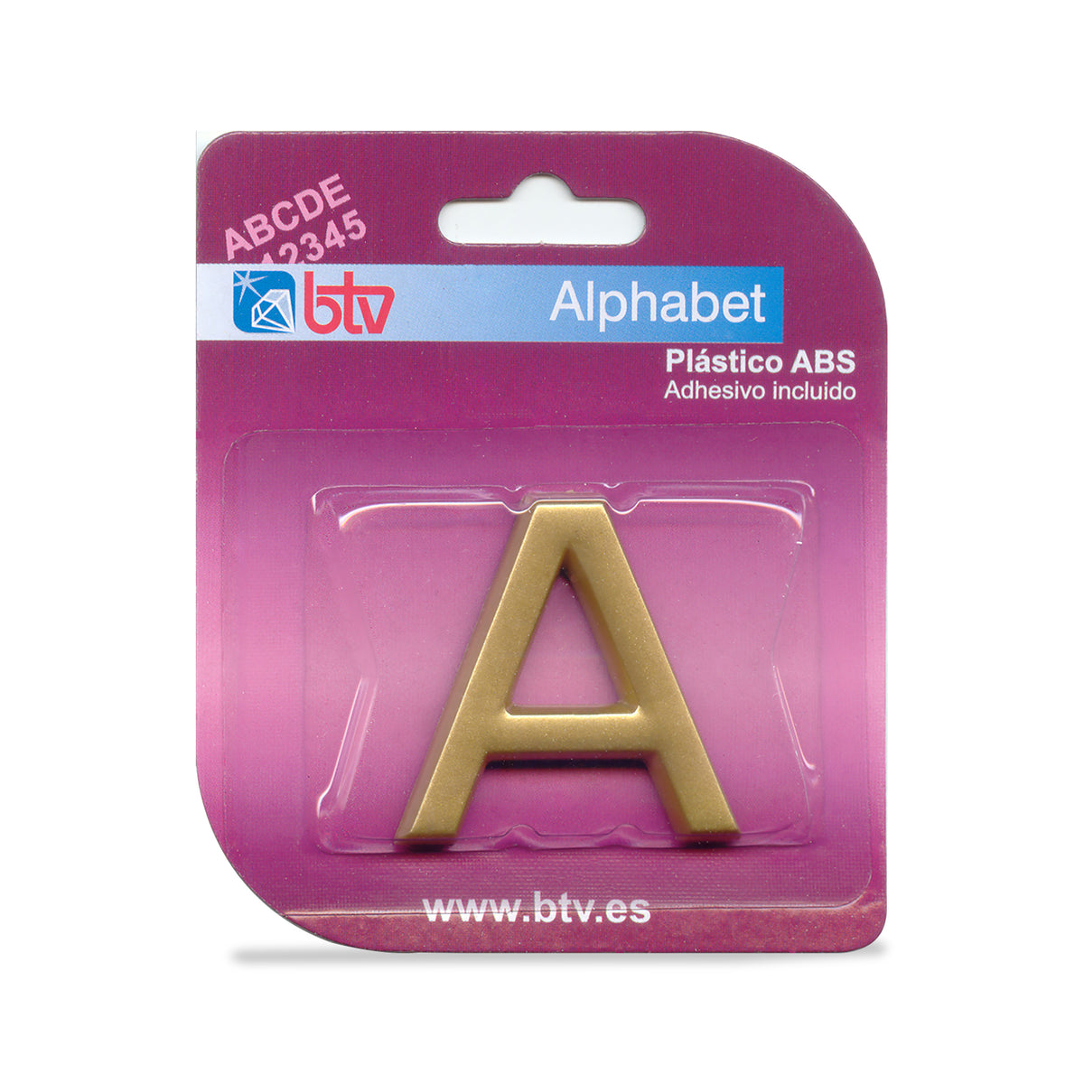 Letra Adhesiva BTV 'a' ABS Oro - vista principal