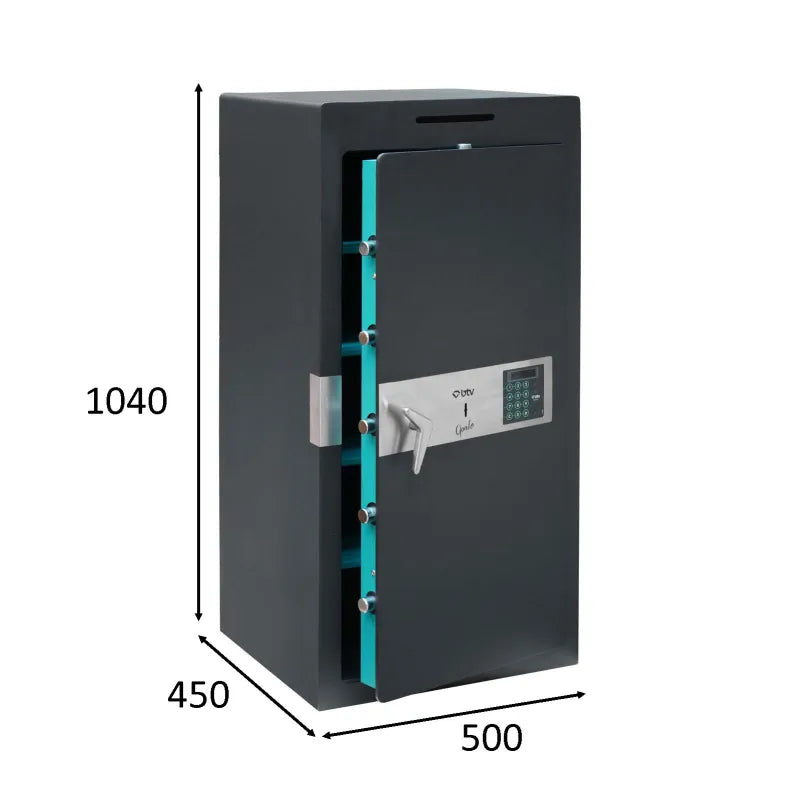 CAJA FUERTE OPALO 100 ELECTRÓNICA RANURA - vista lateral