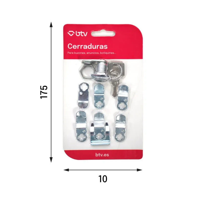 KIT CERRADURA CUADRADA PLATEADO - vista detalle
