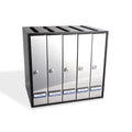 BUZON PRISMA SUPERIOR G5 CUERPO NEGRO PUERTA INOXIDABLE SATINADO - vista principal