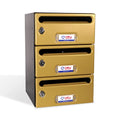 BUZON MERCURIO TRIPLE (3 BUZONES) DORADO - vista principal