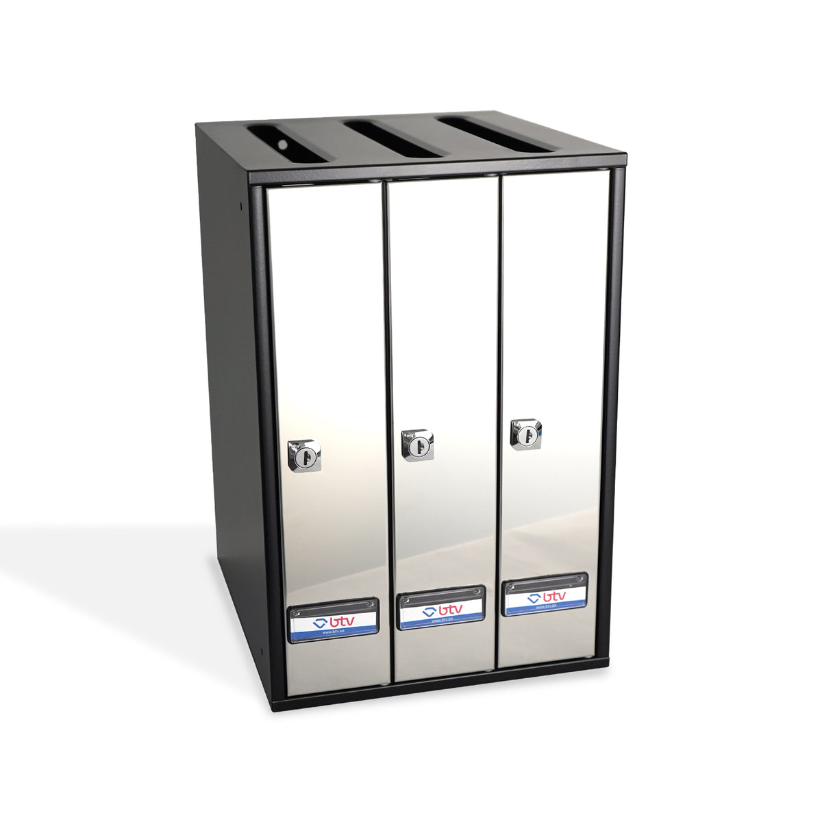 Buzón Comunidad Prisma Superior G4 BTV G4 Acero Inoxidable Vertical Apertura Frontal - vista principal