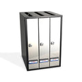 BUZON PRISMA SUPERIOR G4 CUERPO NEGRO PUERTA INOX SATINADO - vista principal