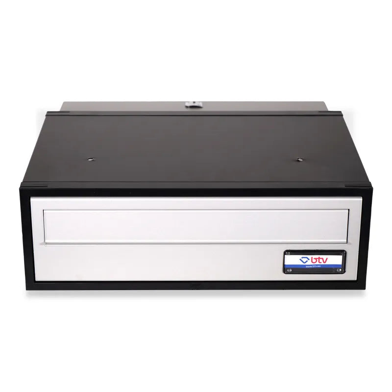 BUZON VIENA DOBLE ACCESO 380 X 250 PINT. ALUMINIO - vista lateral