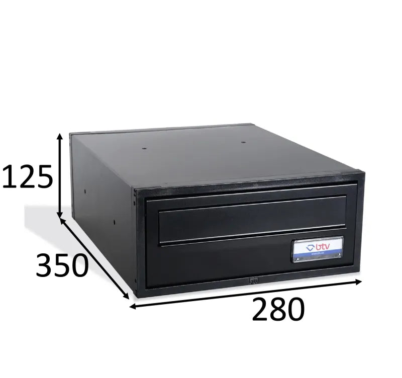 BUZON VIENA DOBLE ACCESO 280X350 NEGRO - imagen 4