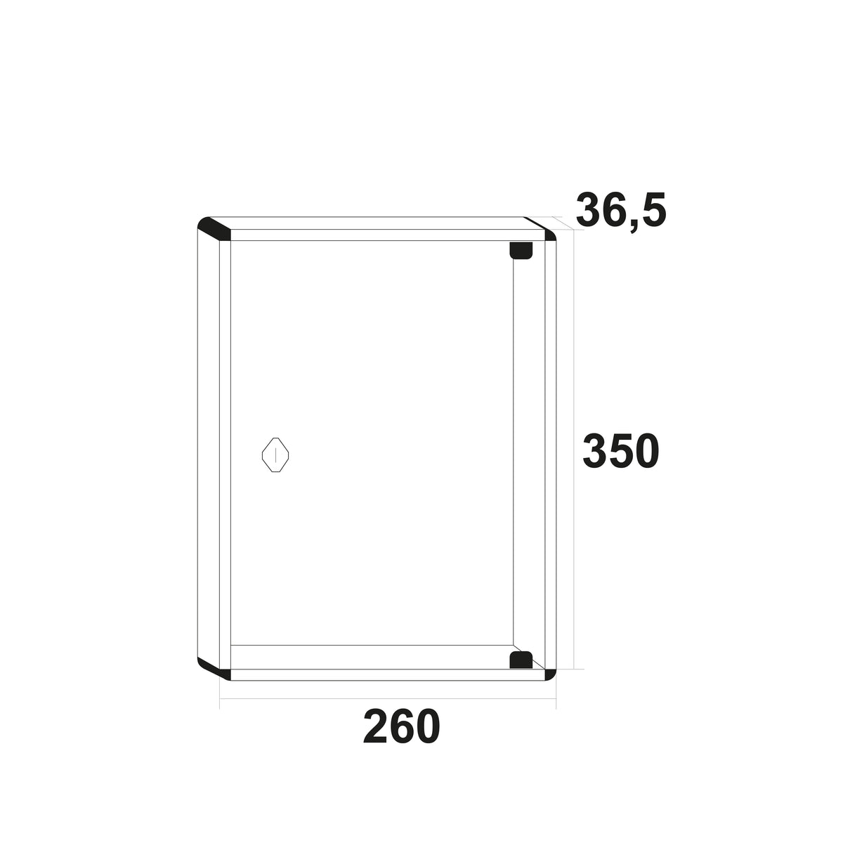 Portallaves Seguridad V1 Alum Mad BTV Pared Con Llave - vista principal