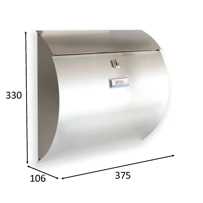 BUZON GONDOLA INOX - vista lateral