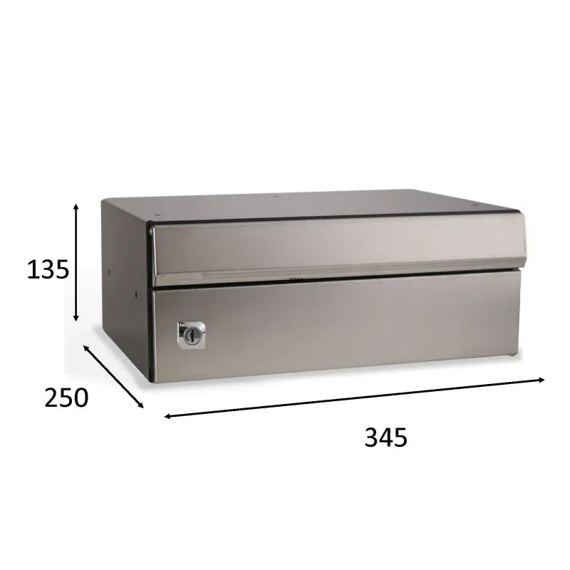 BUZON DUOMO HORIZONTAL 345X250 ACERO INOXIDABLE SATINADO - vista detalle