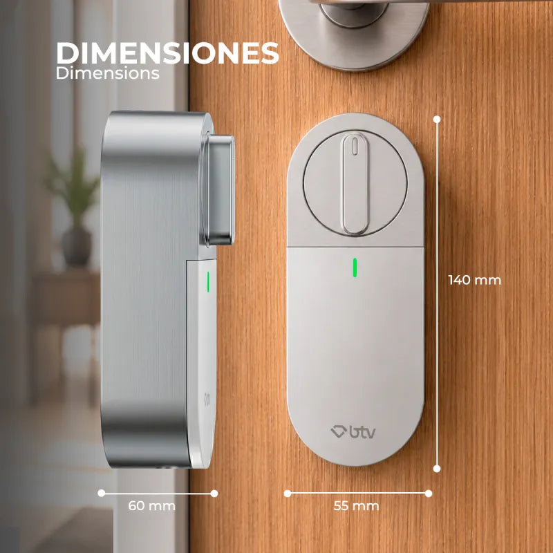 Cerradura Inteligente Argos Girallaves BTV Negro Huella Dactilar App WiFi Puerta Blindada Antiokupa - imagen 4